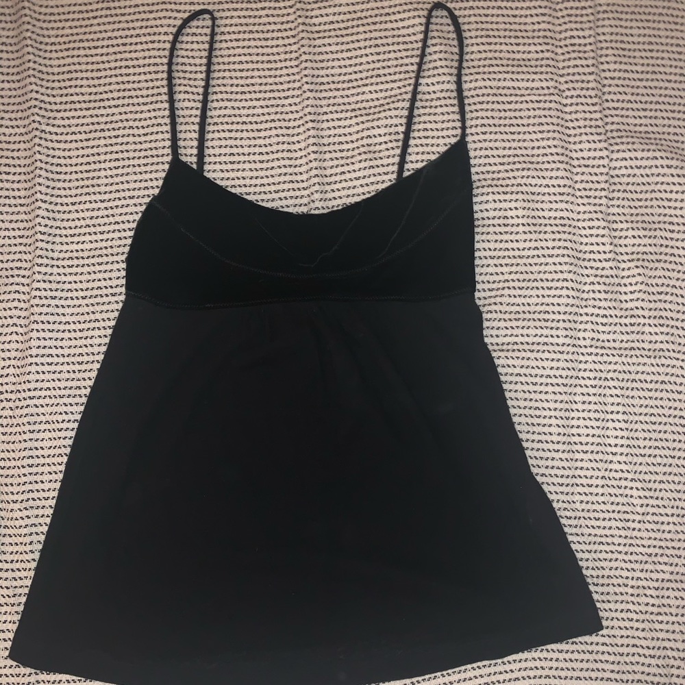 Velvet topped tank top